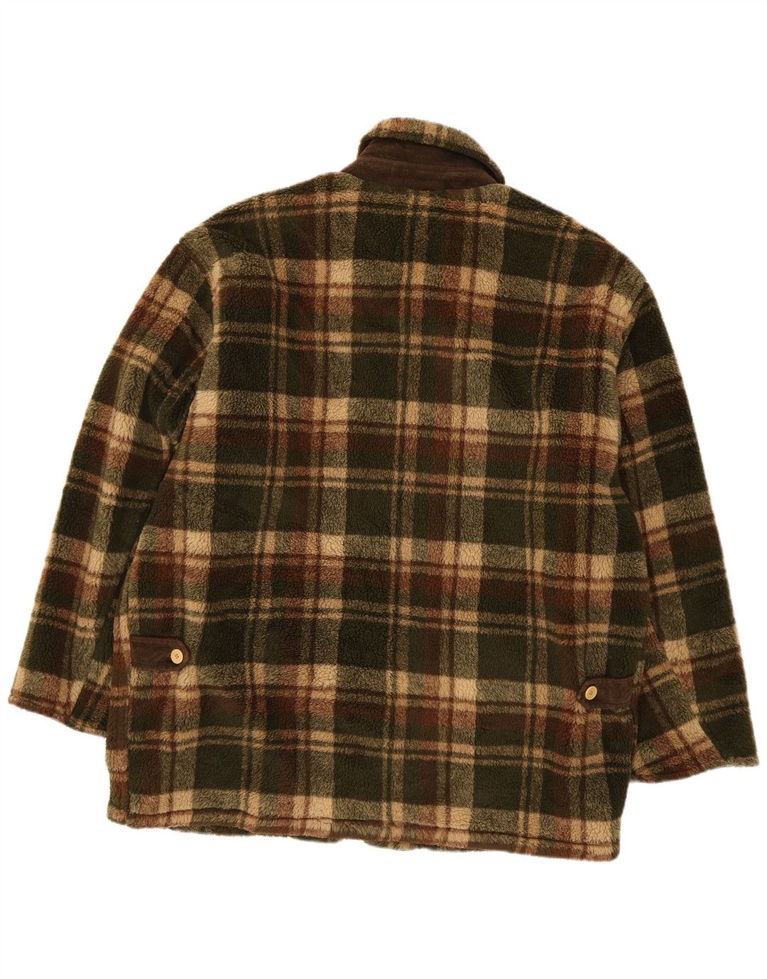 Bailo Veste polaire pour homme UK 42 XL Vert à carreaux Polyester