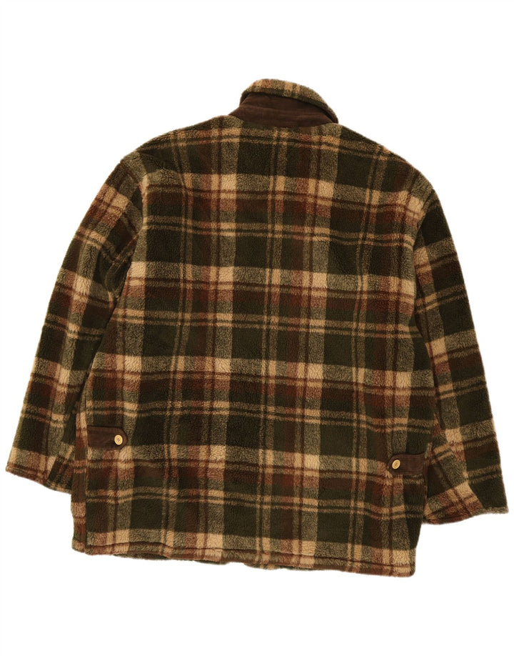 Bailo Veste polaire pour homme UK 42 XL Vert à carreaux Polyester
