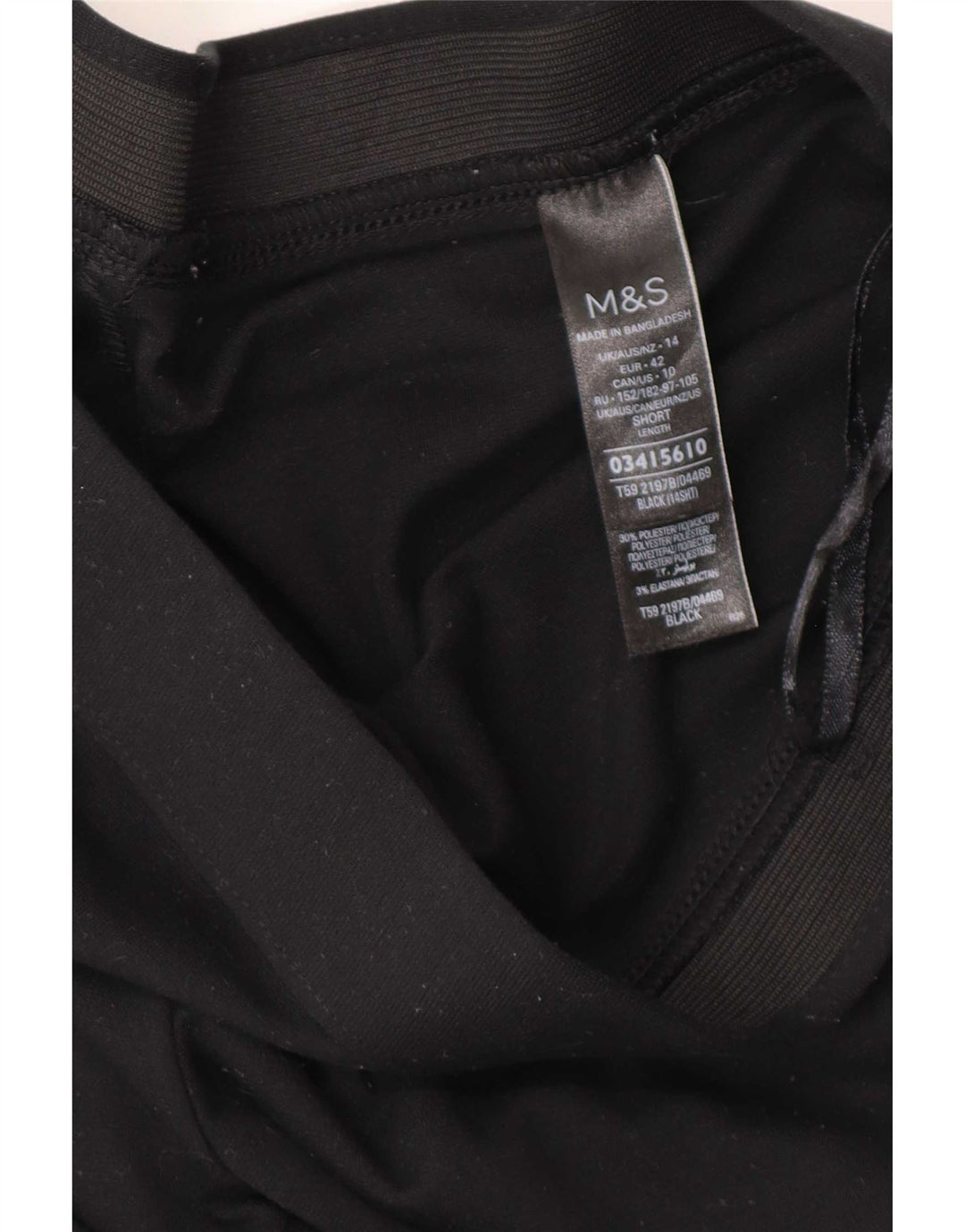 Marks & Spencer Pantalon de survêtement pour femme UK 44 Large Noir Viscose