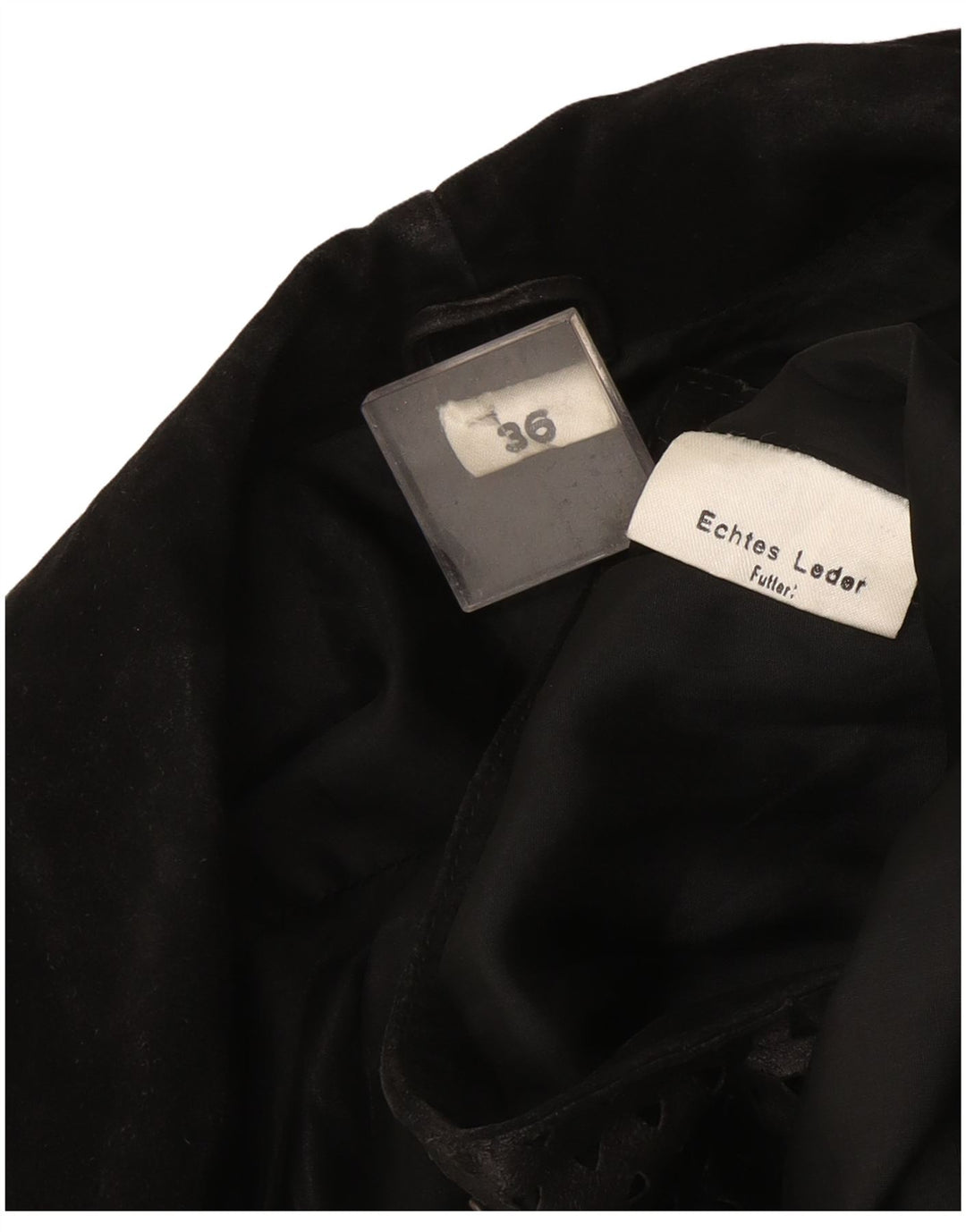 manteau en cuir femme vintage EU 36 XS Cuir noir