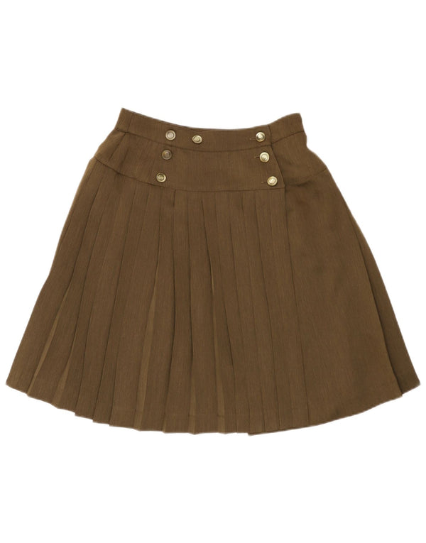 Max Mara Femme Jupe Portefeuille Plissée W25 XS Kaki