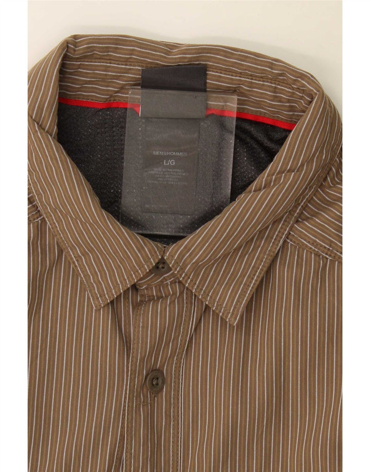 The North Face Chemise Homme Large Marron Pinstripe Nylon