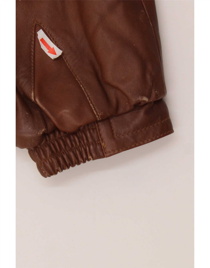 veste en cuir homme vintage UK 40 Grand Marron