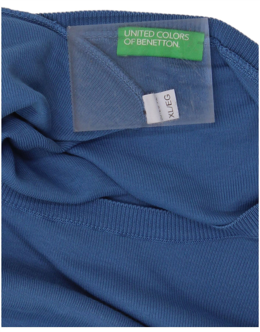 BENETTON Pull col rond homme XL bleu