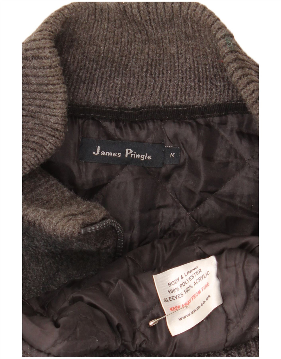 James Pringle Veste polaire zippée coupe régulière pour homme UK 38 Gris moyen