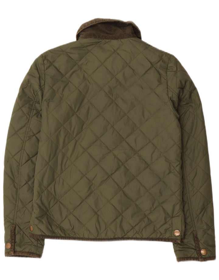 JACK WILLS Veste matelassée pour femme UK 8 Small Khaki Nylon