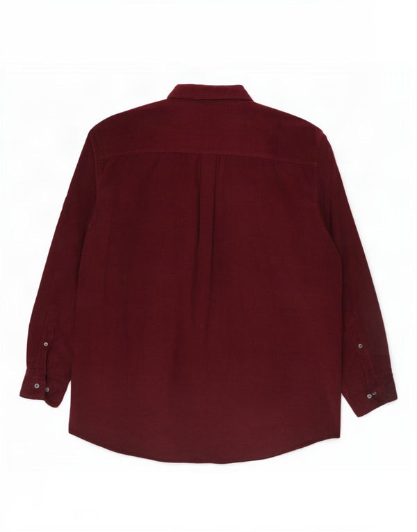 Camargue Chemise en velours côtelé pour homme UK 43/44 XL Coton bordeaux