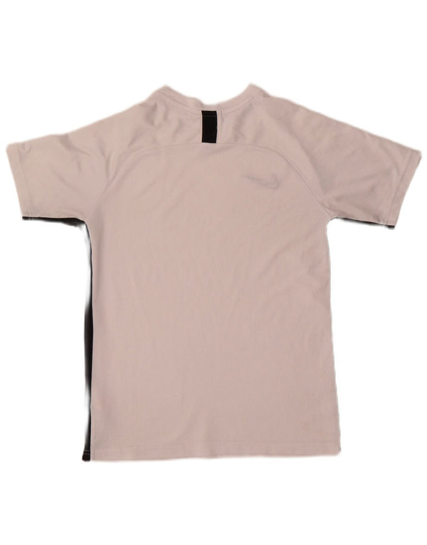 Nike Boys Dri Fit T-Shirt Top 13-14 Years XL White Colourblock Polyester
