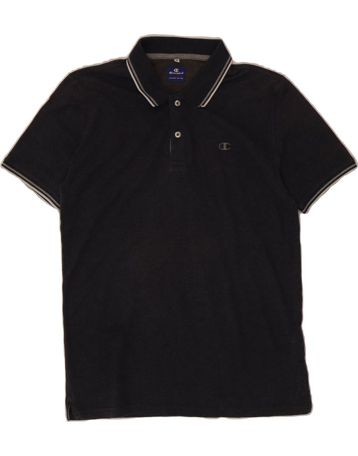 CHAMPION Mens Polo Shirt Medium Grey Cotton Vintage Champion and Second-Hand Champion from Messina Hembry 