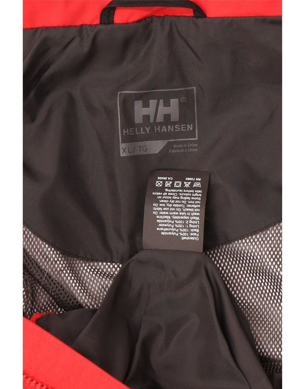 Helly Hansen Veste de pluie à capuche pour homme UK 42 XL Rouge Polyamide