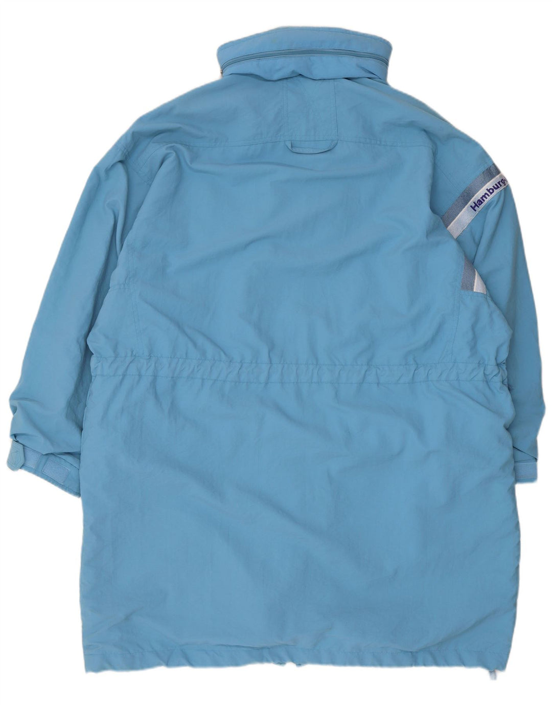 Tactel Manteau coupe-vent surdimensionné à capuche pour femme UK 10 Petit Bleu Polyamide