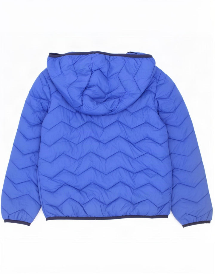 Benetton Veste matelassée à capuche garçon 7-8 ans Bleu moyen Polyamide