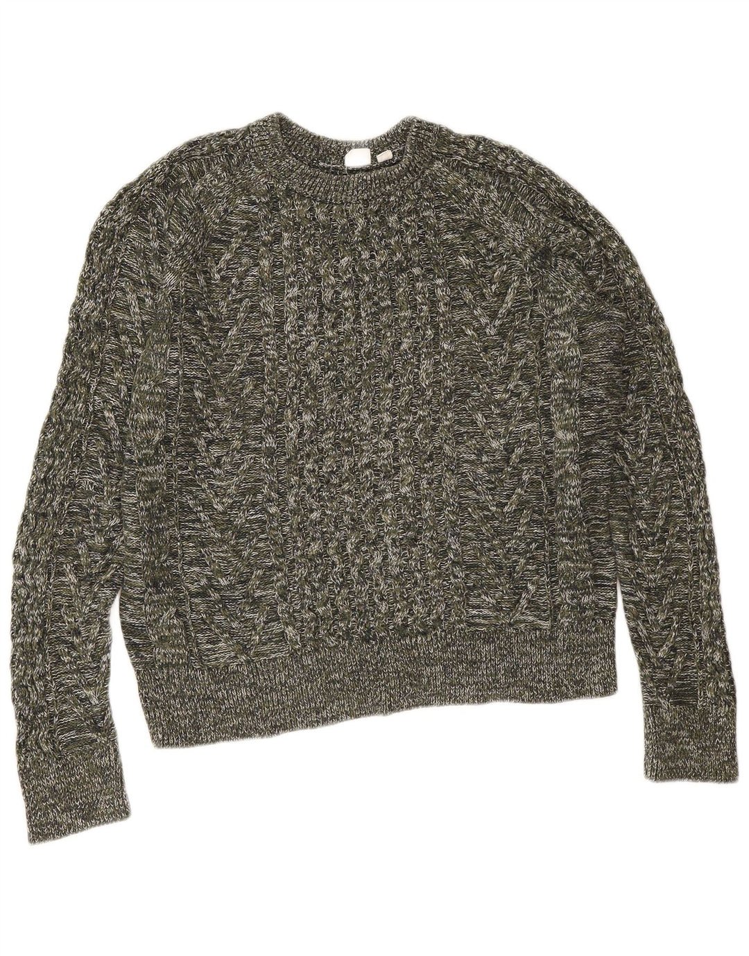 Gap Pull surdimensionné à col rond pour femme UK 16 Grand gris moucheté