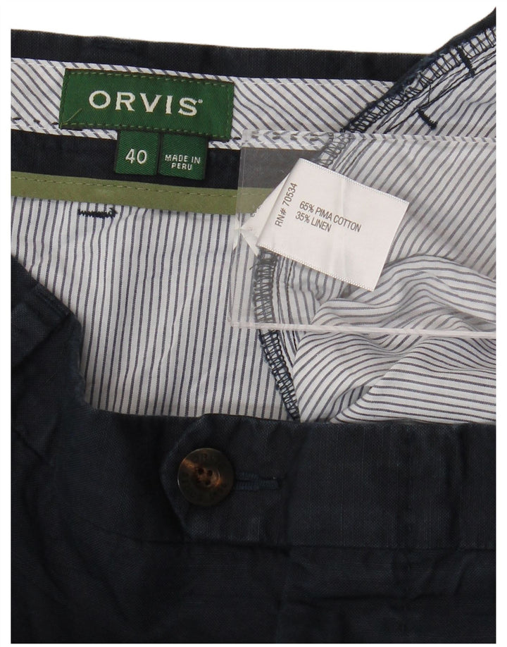 ORVIS Short Chino Homme W40 XL Bleu Marine Coton