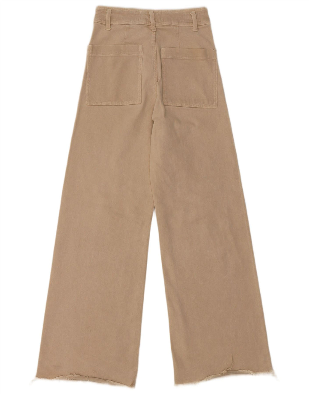 ZARA Femme The Marine Jean Large Taille Haute EU 34 2XS W24 L29 Beige