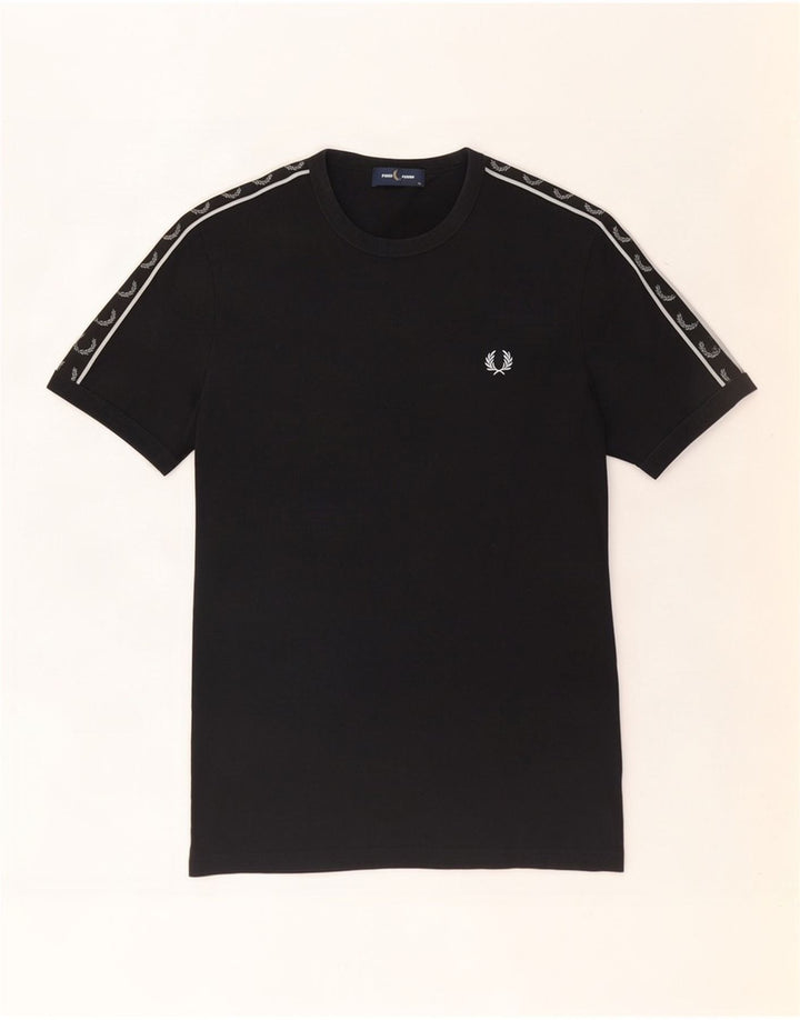 Fred Perry T-Shirt Graphique Homme Noir Moyen Coton