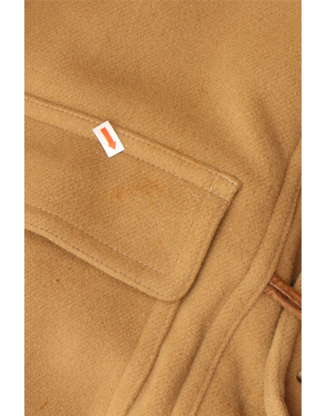 VINTAGE Duffle Coat à capuche pour homme IT 52 XL Laine Beige