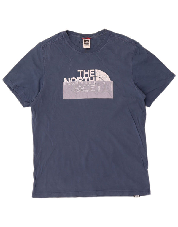The North Face T-Shirt Graphique Homme Bleu Moyen Coton