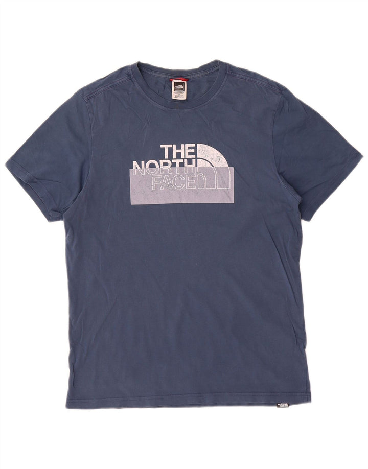The North Face T-Shirt Graphique Homme Bleu Moyen Coton