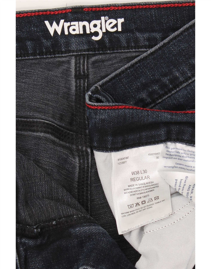 Wrangler Jean droit régulier pour homme W38 L30 en coton bleu marine