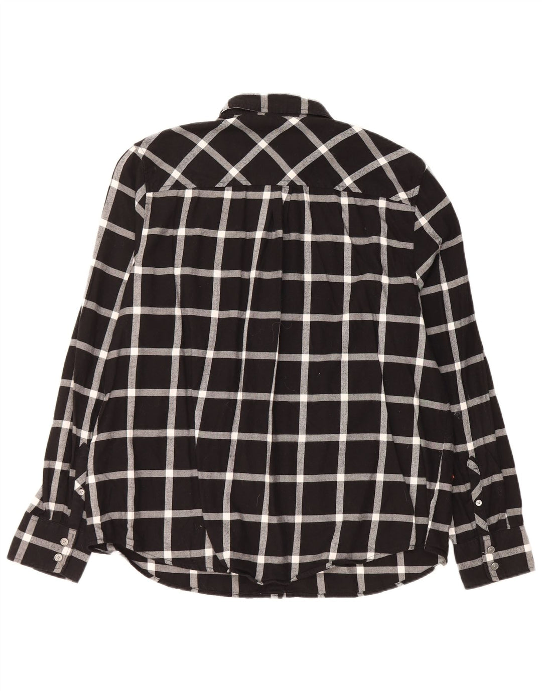 J. CREW Chemise en flanelle pour femme UK 16 Grand coton à carreaux noirs