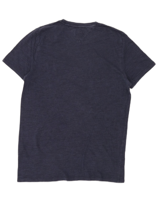 TOMMY HILFIGER Haut T-Shirt Homme Bleu Marine Moyen Lyocell
