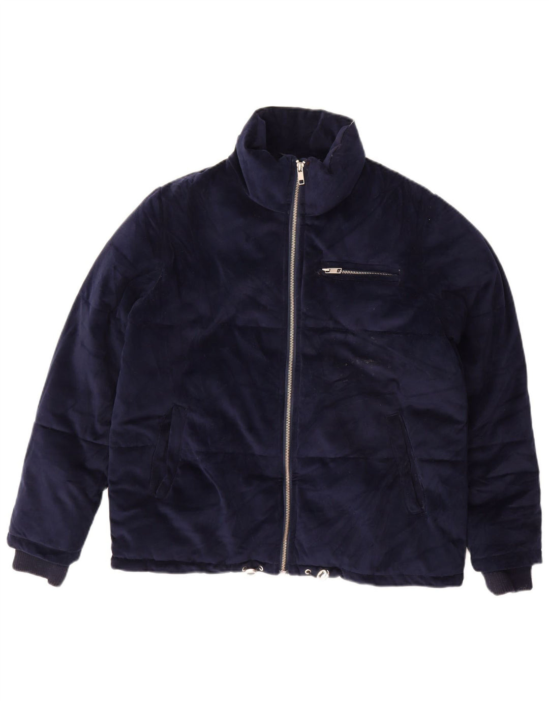 Marks & Spencer Veste matelassée en velours surdimensionnée pour femme UK 10 Small Bleu marine