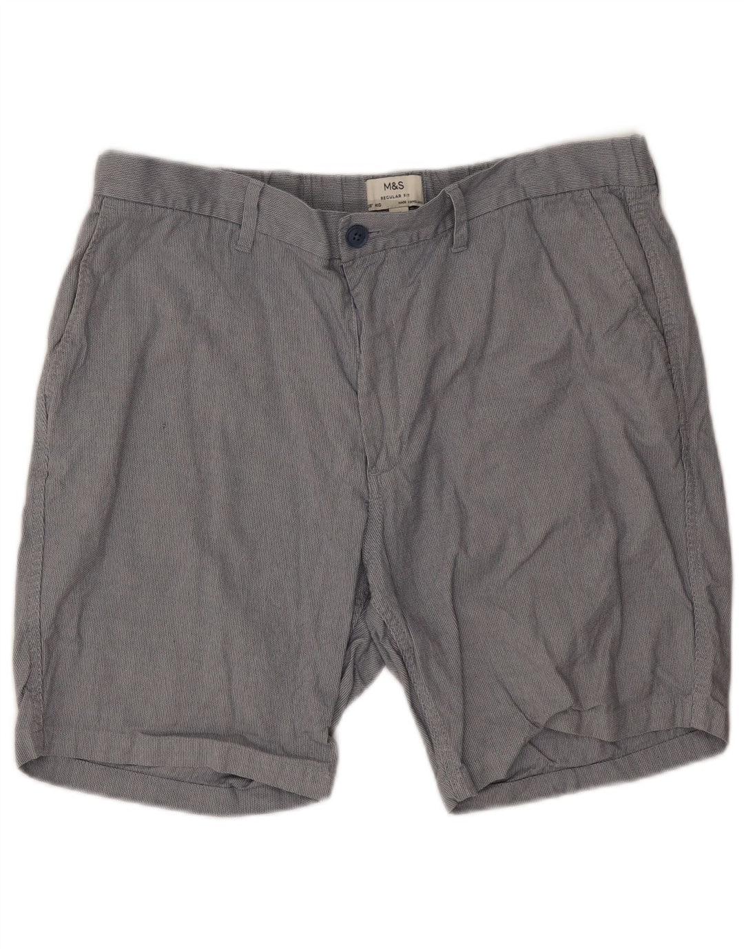MARKS & SPENCER Short Chino Coupe Regular Homme W38 XL Gris Polyester