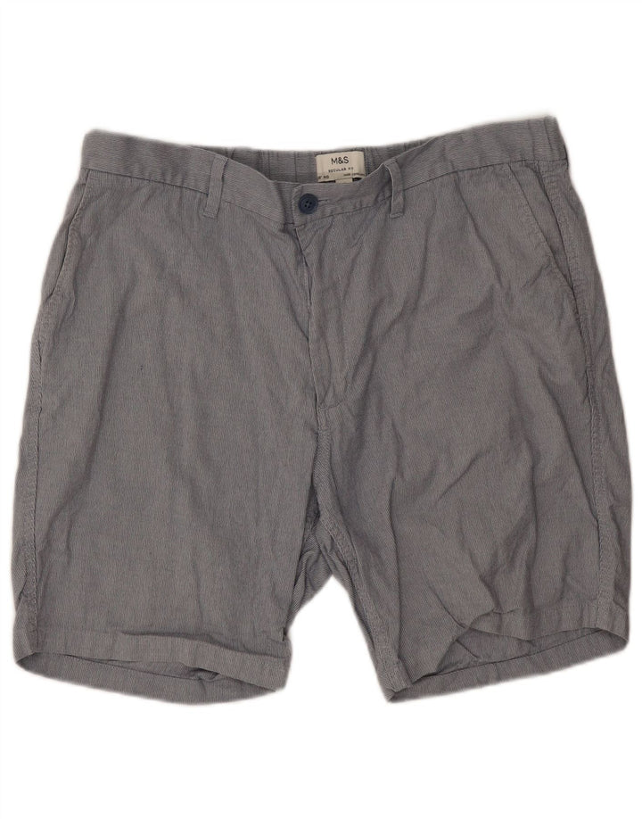 MARKS & SPENCER Short Chino Coupe Regular Homme W38 XL Gris Polyester