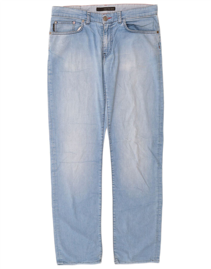 Calvin Klein Jean Slim Femme W34 L32 Bleu Coton
