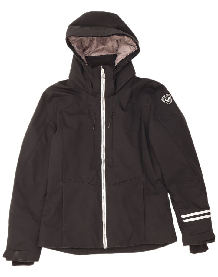 Rossignol Veste imperméable à capuche pour femme UK 14 Large Noir Polyester