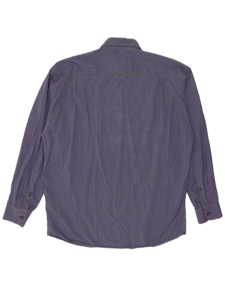 Iceberg Chemise Homme Bleu Marine Moyen Rayure Fine