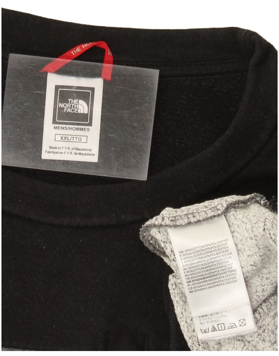 The North Face Sweat-shirt pour homme 2XL Gris Colorblock Coton Moderne