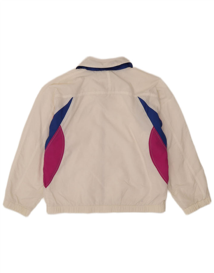 Ellesse Veste de survêtement pour femme UK 14 Medium White Colourblock Nylon