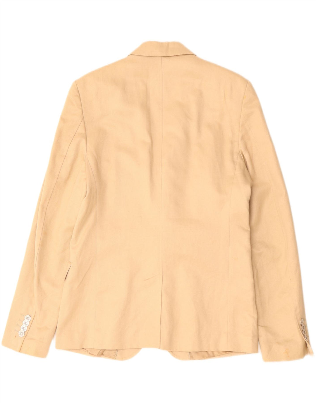 Zara Veste Blazer 2 Boutons Homme EU 50 Coton Beige Moyen