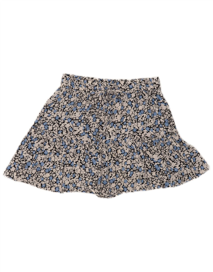 Zara Femme Hot Pants Small W26 Viscose Florale Multicolore
