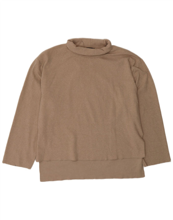 Zara Pull col roulé pour femme UK 16 Large Beige Polyester