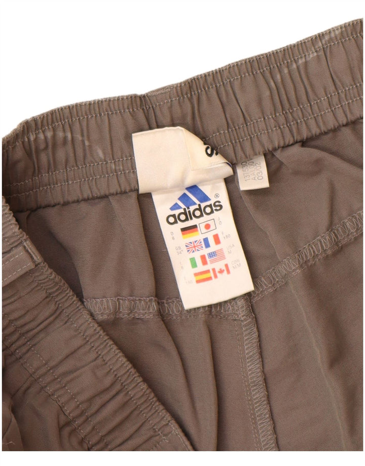 ADIDAS Pantalon Capri Cargo Droit Homme Large W34 L20 Gris Coton