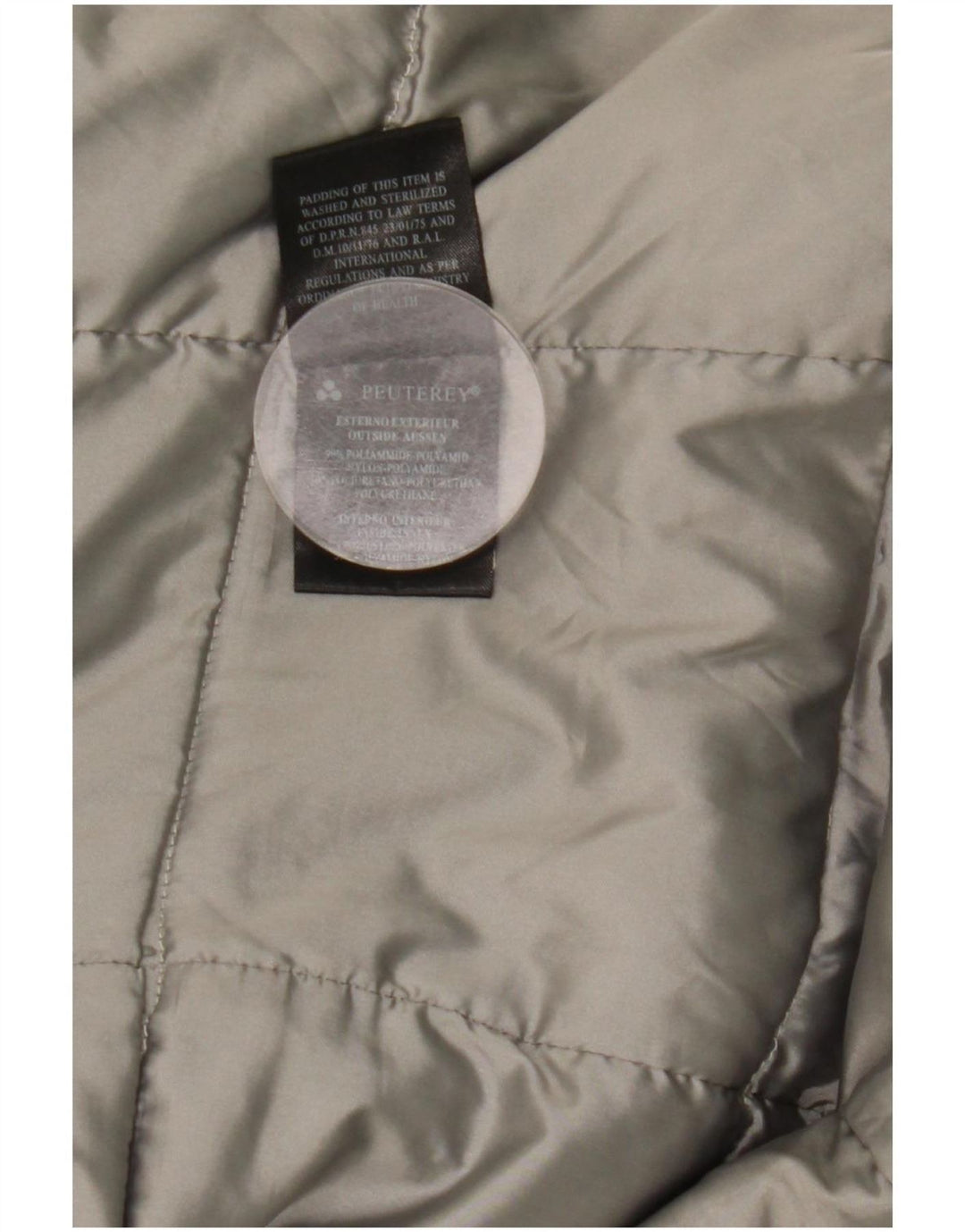 PEUTEREY Manteau matelassé à capuche IT 40 Small Noir Polyamide Femme