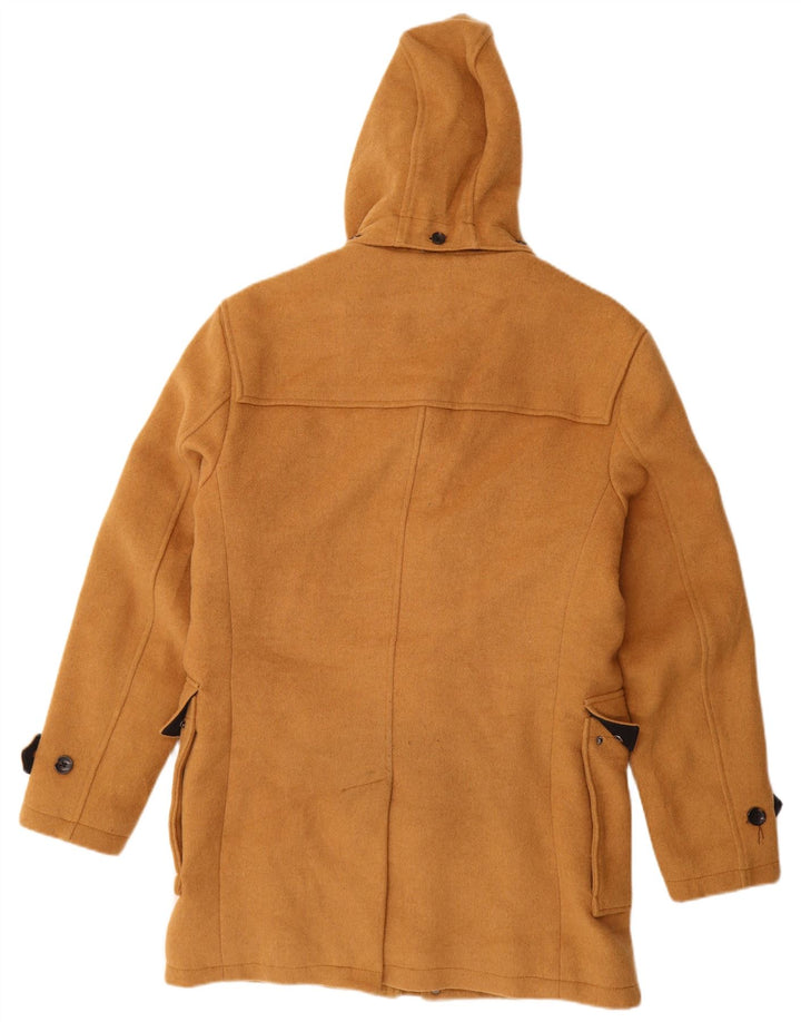 Zara Duffle-coat à capuche pour homme UK 40 Large Marron Polyester
