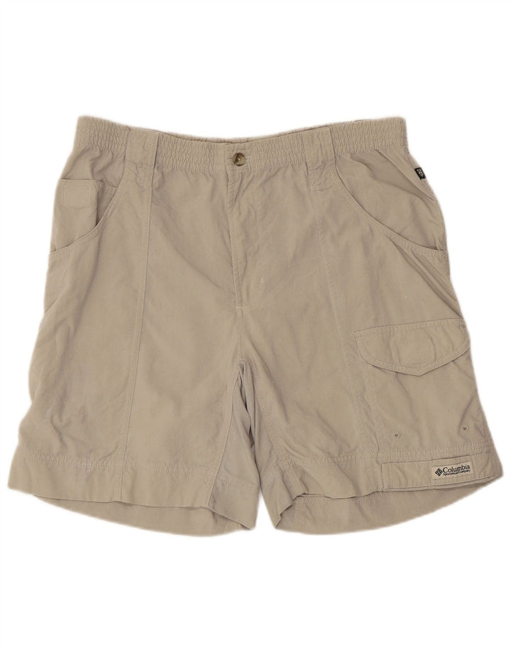 Columbia Short Cargo Homme Moyen W32 Nylon Beige