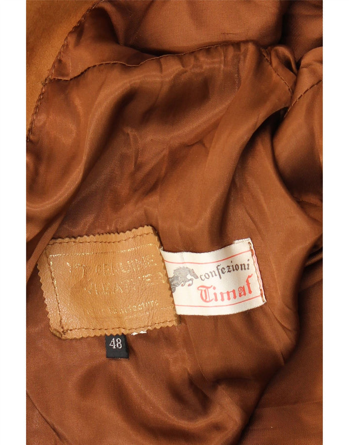 veste en daim femme vintage IT 48 XL Cuir Marron