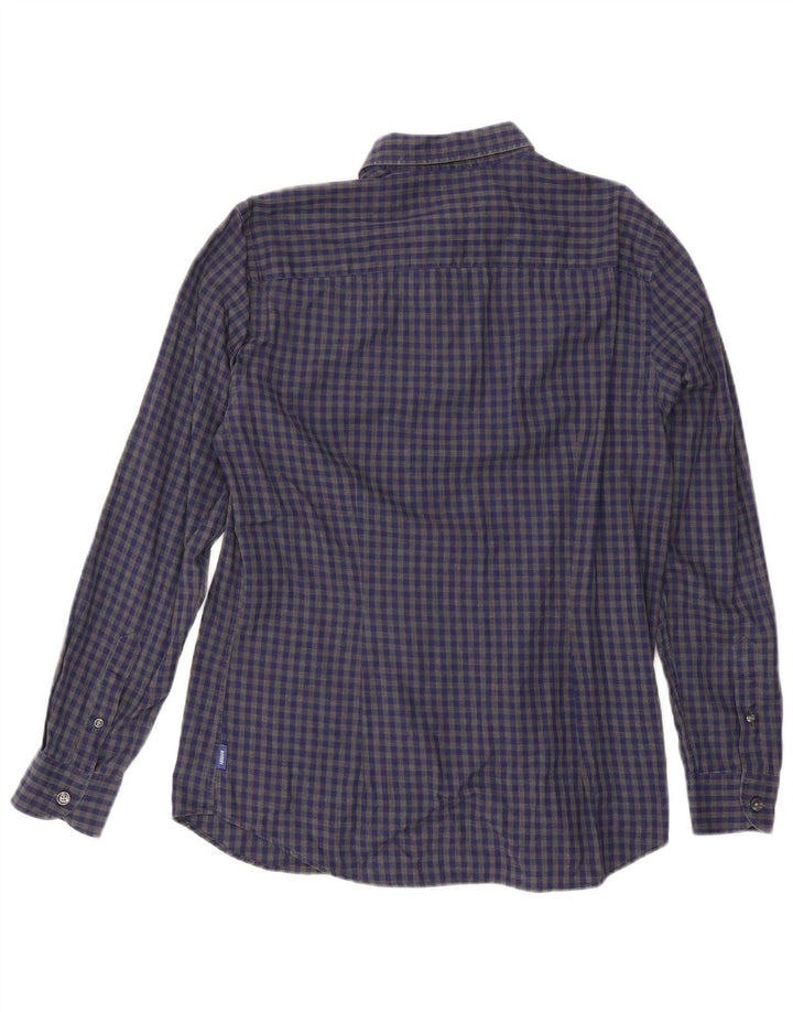 Armani Collezioni Chemise Homme Bleu Moyen Vichy Coton