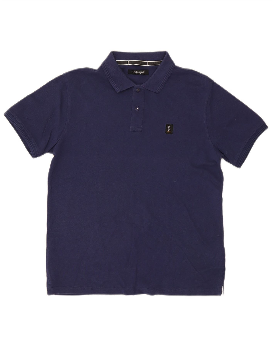 Refrigue Polo Homme Petit Bleu Marine Coton
