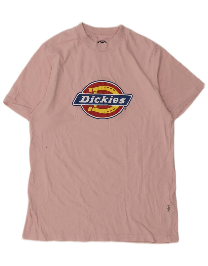 DICKIES T-Shirt Graphique Homme Top XS Rose Coton