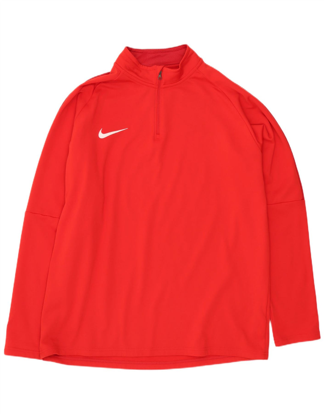 Nike Hommes Dri Fit Zip Neck Pull Survêtement Top XL Rouge Polyester