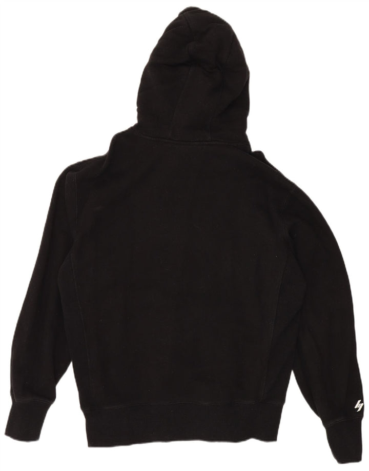 SUPERDRY Pull à capuche coupe ample pour hommes, petit coton noir