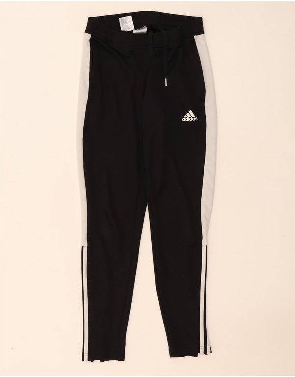 Adidas Pantalon de survêtement pour femme UK 4/6 XS Noir Colourblock Polyester
