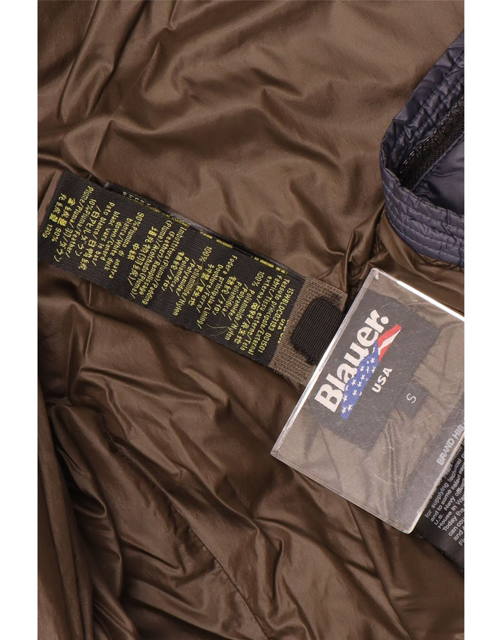 Blauer Veste matelassée à capuche pour femme UK 10 Small Bleu marine Nylon