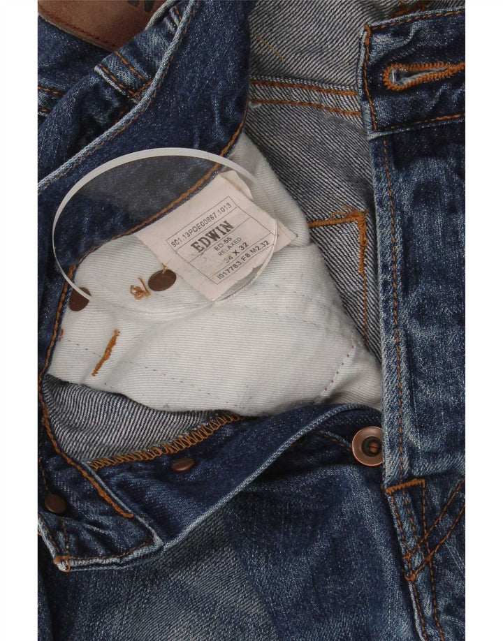 Edwin Jean droit coupe décontractée pour homme W34 L32 Bleu